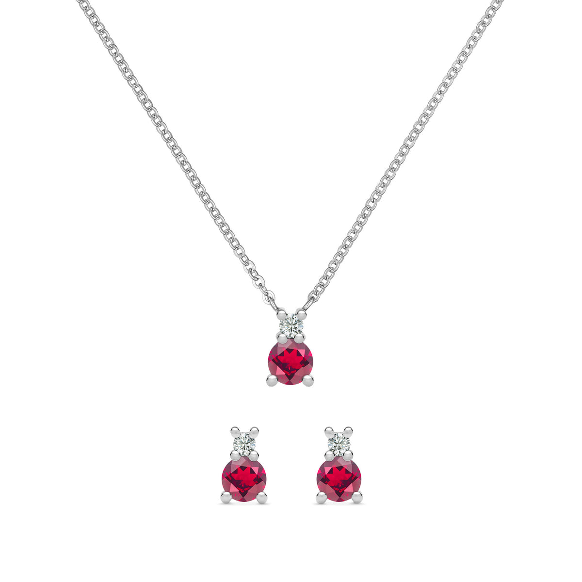 ZM101407 - 925 Silver Necklace Earring Set – Kaya Online